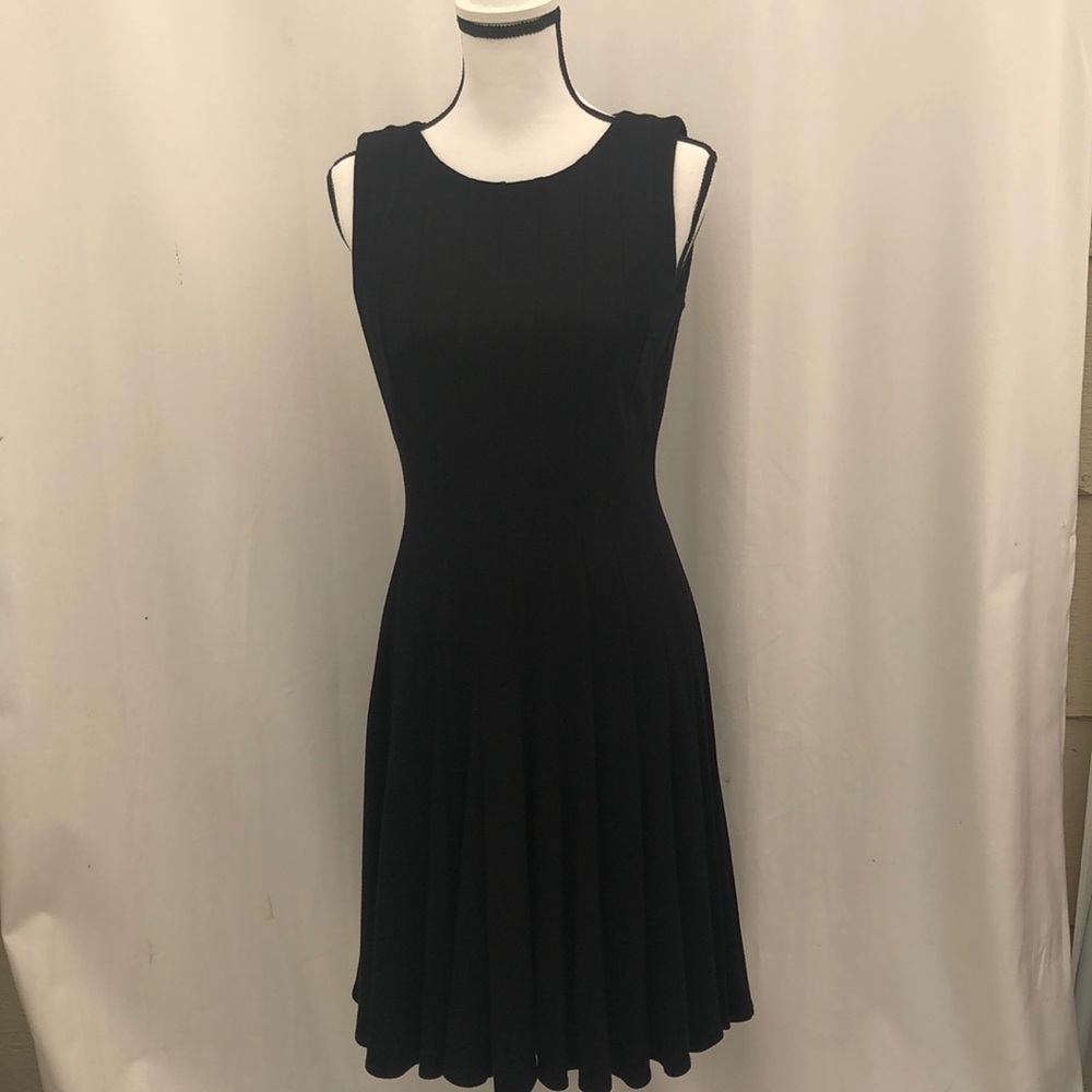 Calvin Klein black pleated dress size 4 - Picture 3 of 8